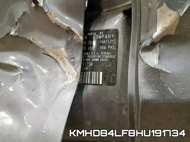 KMHD84LF8HU191734 фото 2