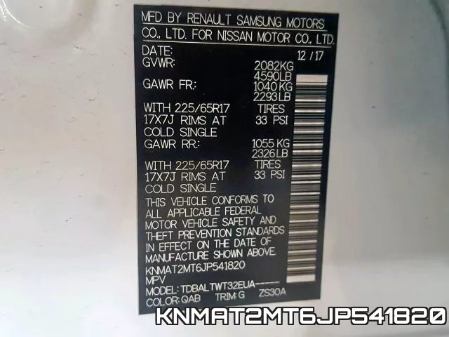 KNMAT2MT6JP541820 фото 2