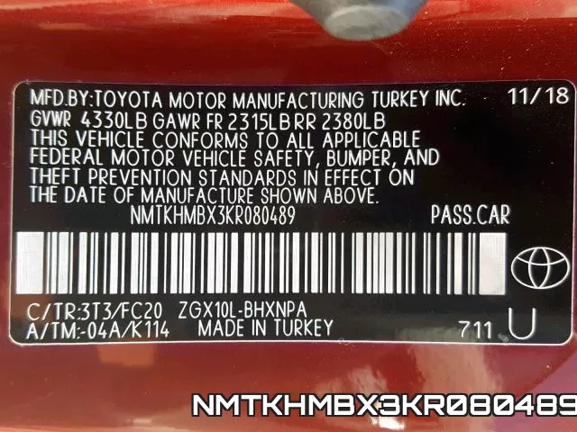 NMTKHMBX3KR080489 фото 2