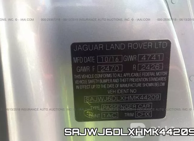 SAJWJ6DLXHMK44209 фото 10