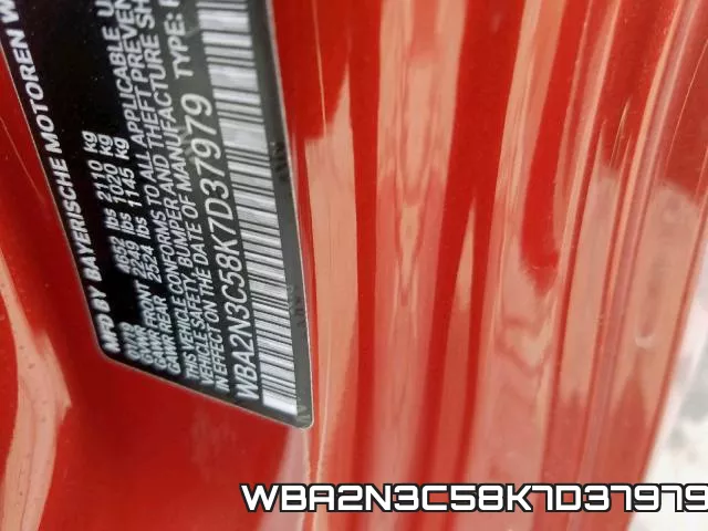 WBA2N3C58K7D37979 фото 2