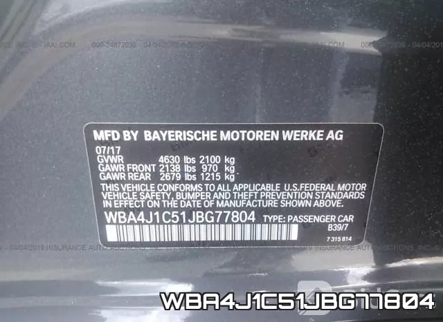 WBA4J1C51JBG77804 фото 10
