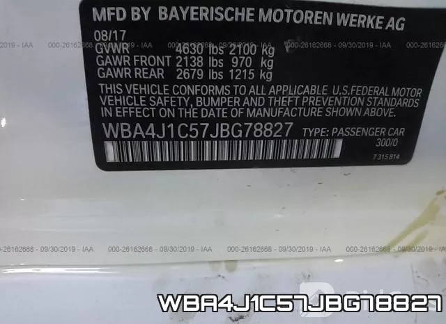 WBA4J1C57JBG78827 фото 10