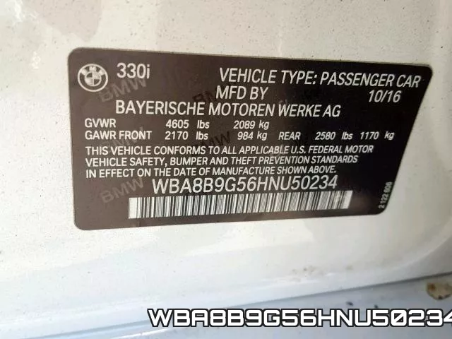WBA8B9G56HNU50234 фото 2