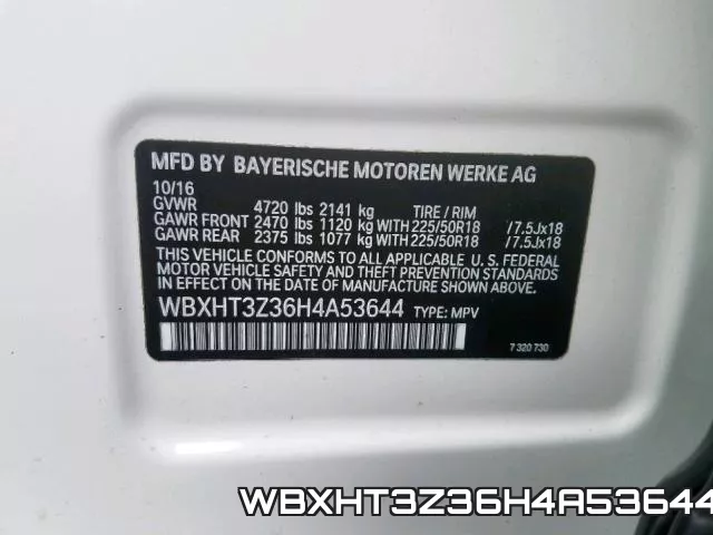 WBXHT3Z36H4A53644 фото 2