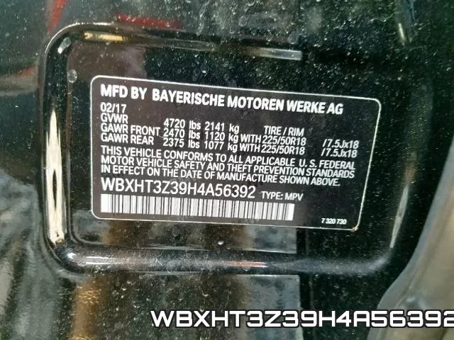 WBXHT3Z39H4A56392 фото 2