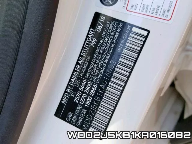 WDD2J5KB1KA016082 фото 2