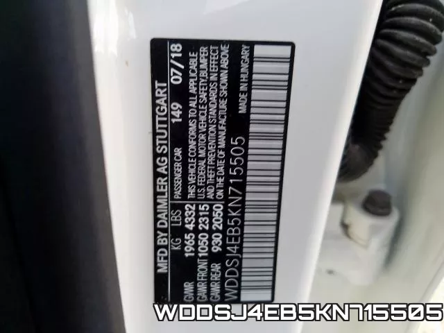 WDDSJ4EB5KN715505 фото 2
