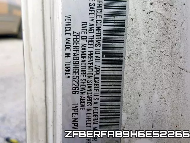ZFBERFAB9H6E52266 фото 2