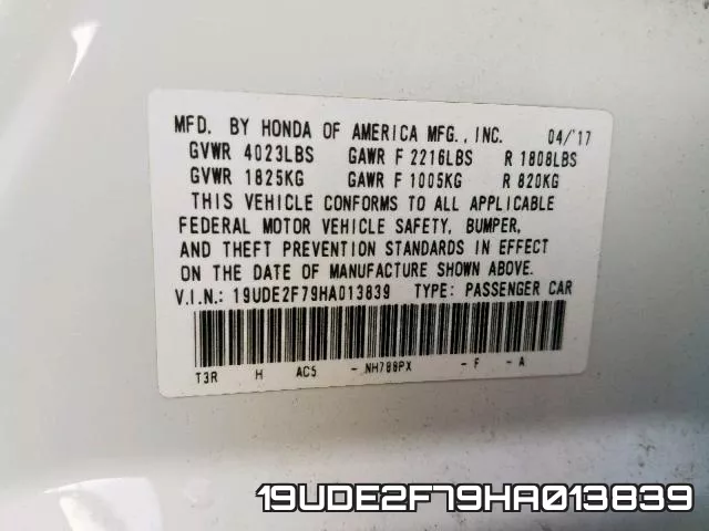19UDE2F79HA013839 фото 2