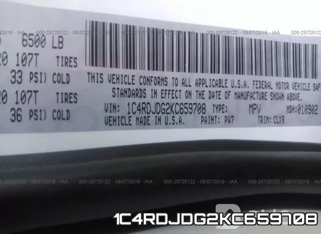 1C4RDJDG2KC659708 фото 10