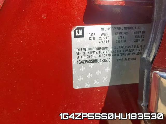 1G4ZP5SS0HU183530 фото 2