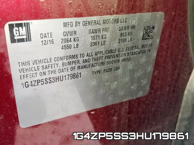 1G4ZP5SS3HU179861 фото 2