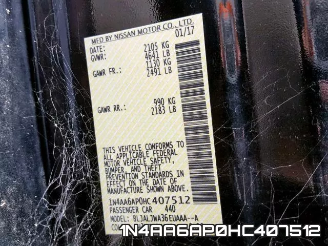 1N4AA6AP0HC407512 фото 2