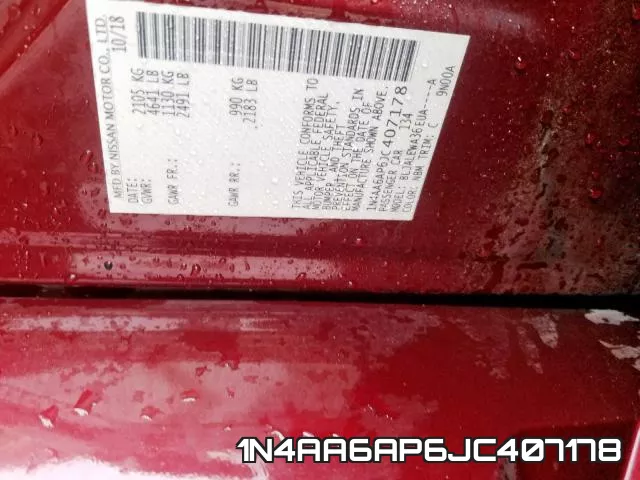 1N4AA6AP6JC407178 фото 2