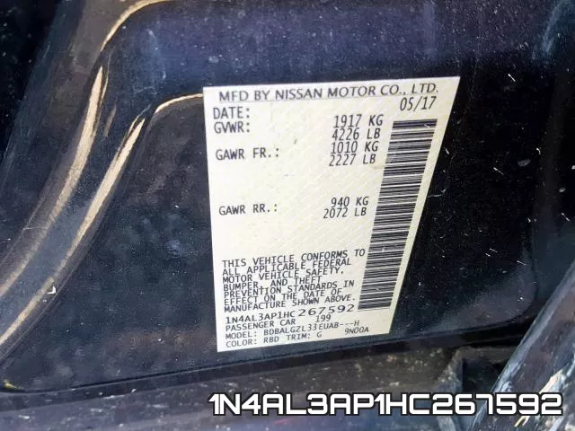 1N4AL3AP1HC267592 фото 2