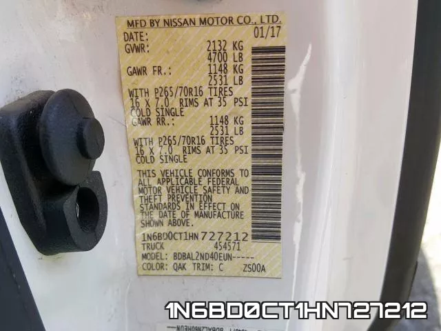 1N6BD0CT1HN727212 фото 2