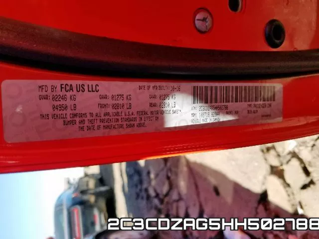 2C3CDZAG5HH502788 фото 2