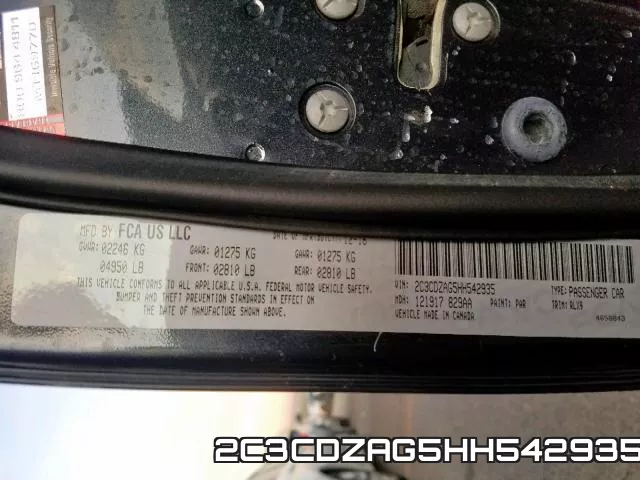 2C3CDZAG5HH542935 фото 2