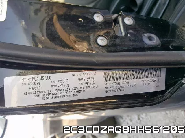 2C3CDZAG8HH561205 фото 2