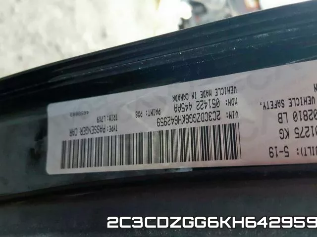 2C3CDZGG6KH642959 фото 2