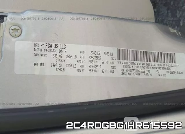 2C4RDGBG1HR615592 фото 10