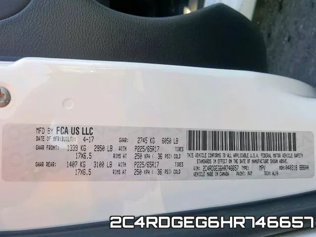 2C4RDGEG6HR746657 фото 2