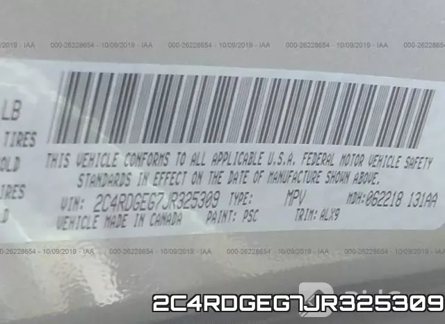 2C4RDGEG7JR325309 фото 10