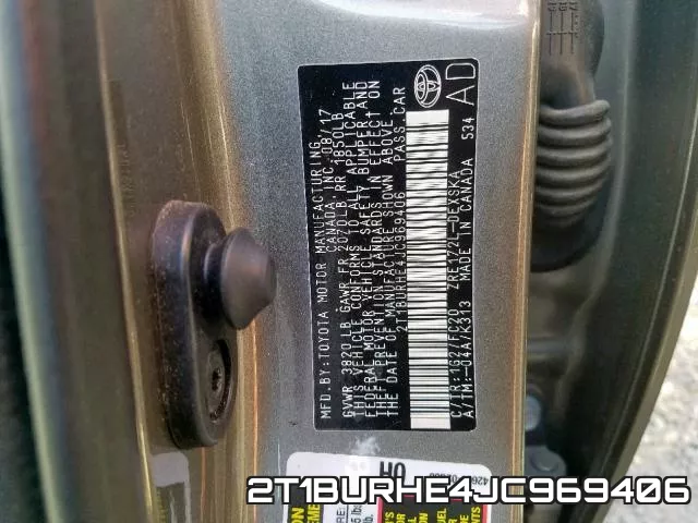 2T1BURHE4JC969406 фото 2
