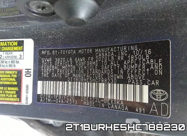 2T1BURHE5HC788230 фото 9