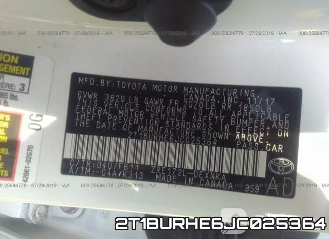 2T1BURHE6JC025364 фото 10