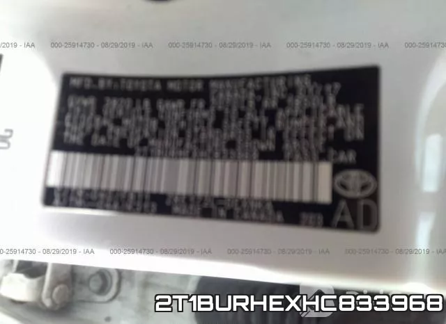 2T1BURHEXHC833968 фото 10
