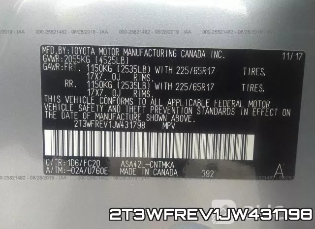 2T3WFREV1JW431798 фото 10