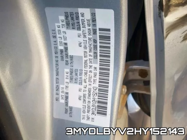 3MYDLBYV2HY152143 фото 2