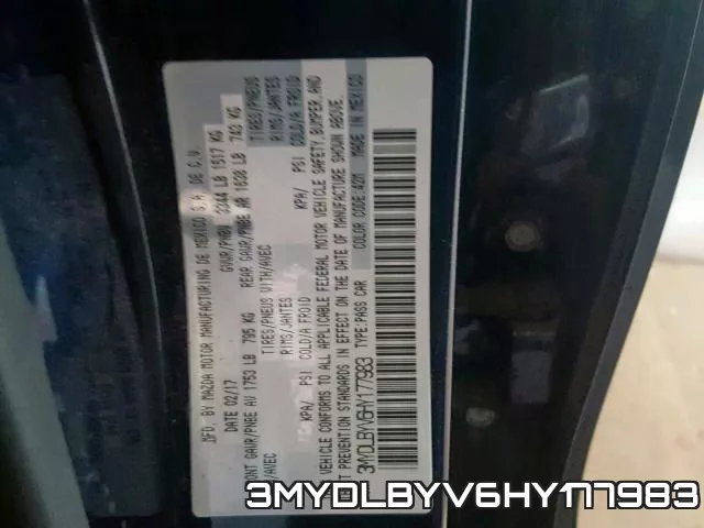 3MYDLBYV6HY177983 фото 2