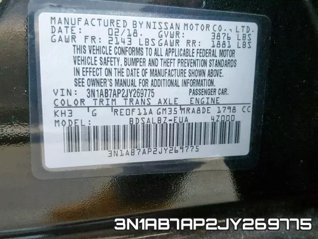 3N1AB7AP2JY269775 фото 2