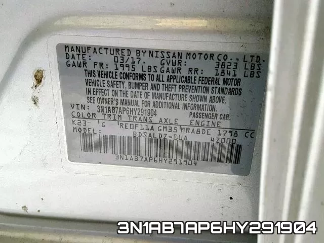 3N1AB7AP6HY291904 фото 2