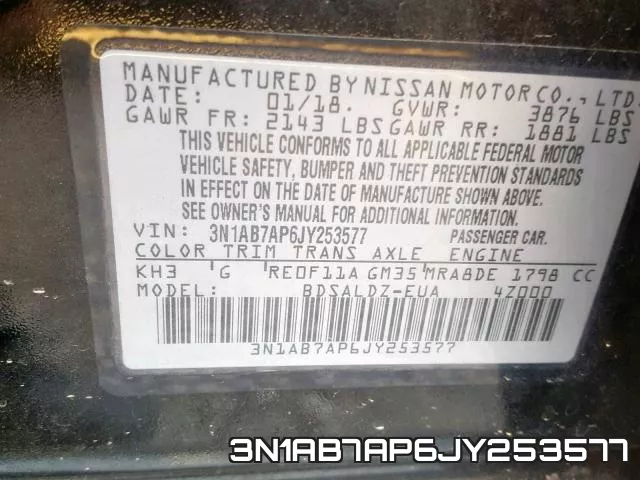 3N1AB7AP6JY253577 фото 2
