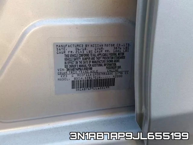 3N1AB7AP9JL655199 фото 2