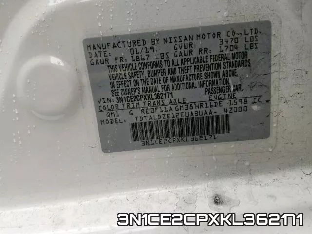 3N1CE2CPXKL362171 фото 2
