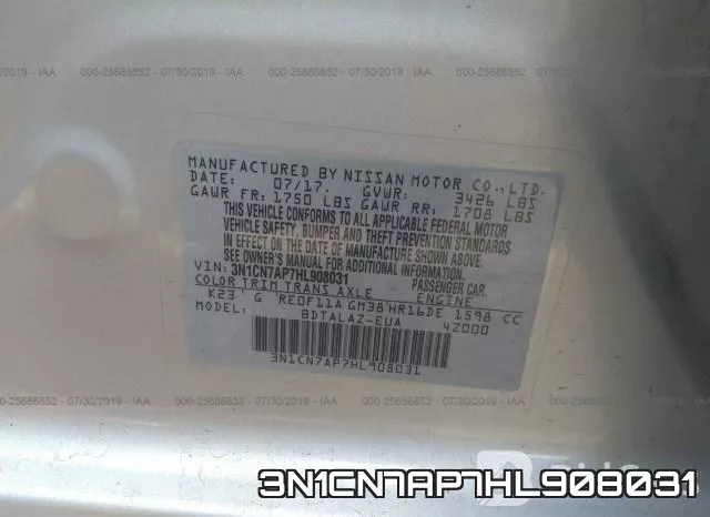 3N1CN7AP7HL908031 фото 10