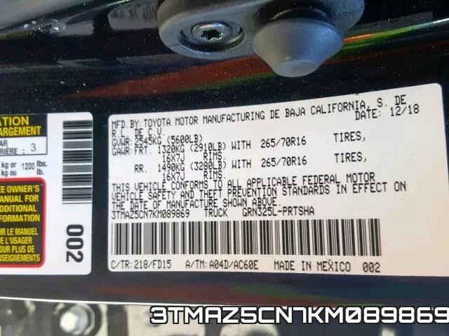 3TMAZ5CN7KM089869 фото 2