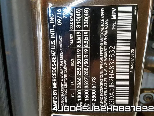 4JGDA5JB2HA837832 фото 2