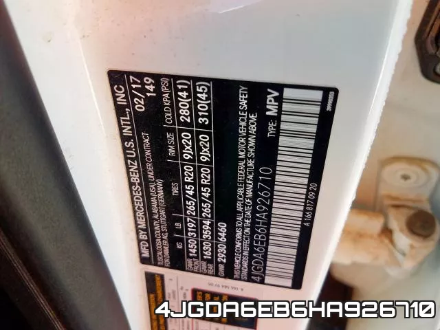4JGDA6EB6HA926710 фото 2