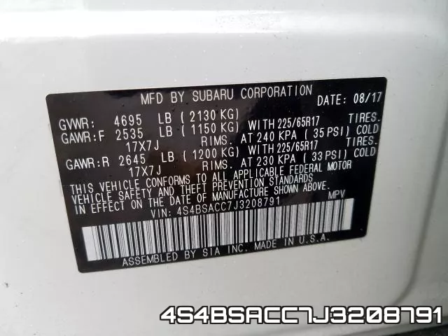 4S4BSACC7J3208791 фото 2