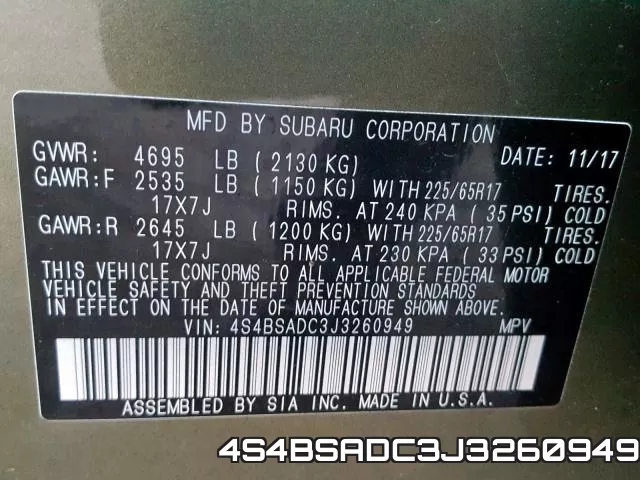 4S4BSADC3J3260949 фото 2