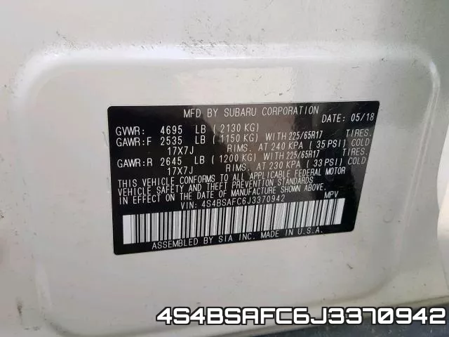4S4BSAFC6J3370942 фото 2