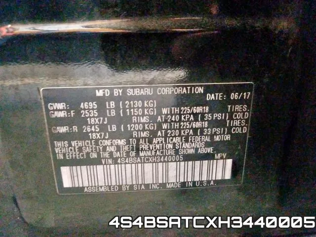4S4BSATCXH3440005 фото 2
