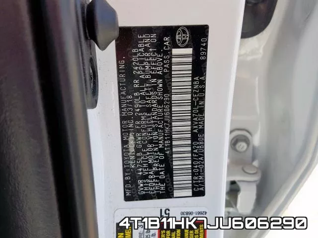 4T1B11HK7JU606290 фото 2
