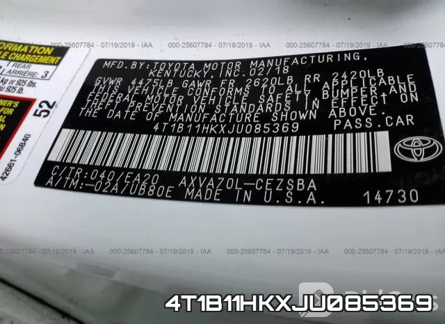 4T1B11HKXJU085369 фото 10